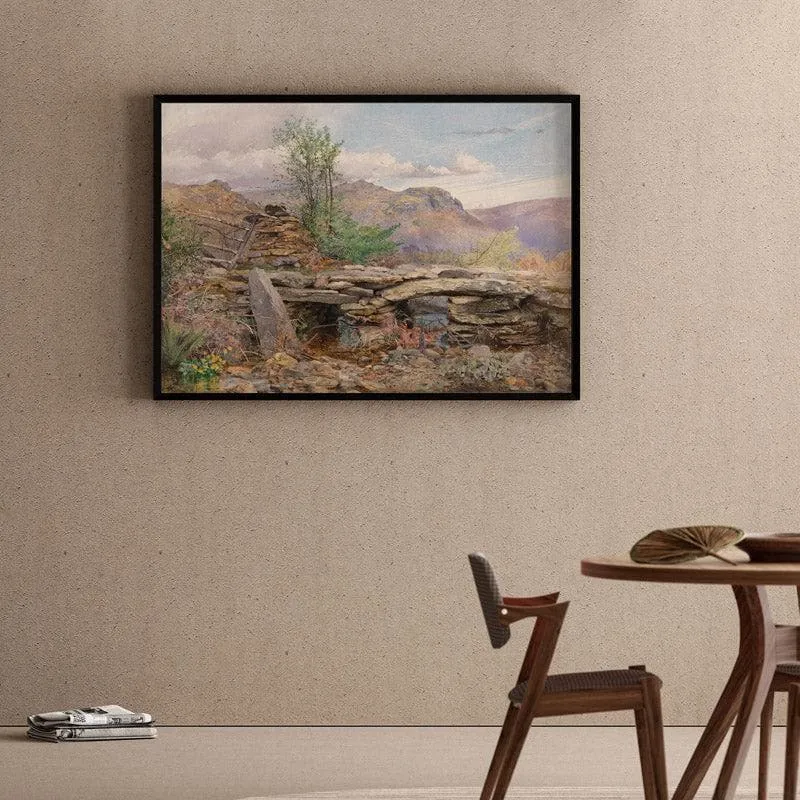 North Wales Canvas Wall Painting - Black Frame media 1