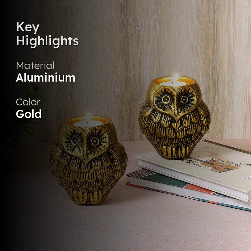 Hoot & Flame Tea Light Holder - Set Of Two media 2