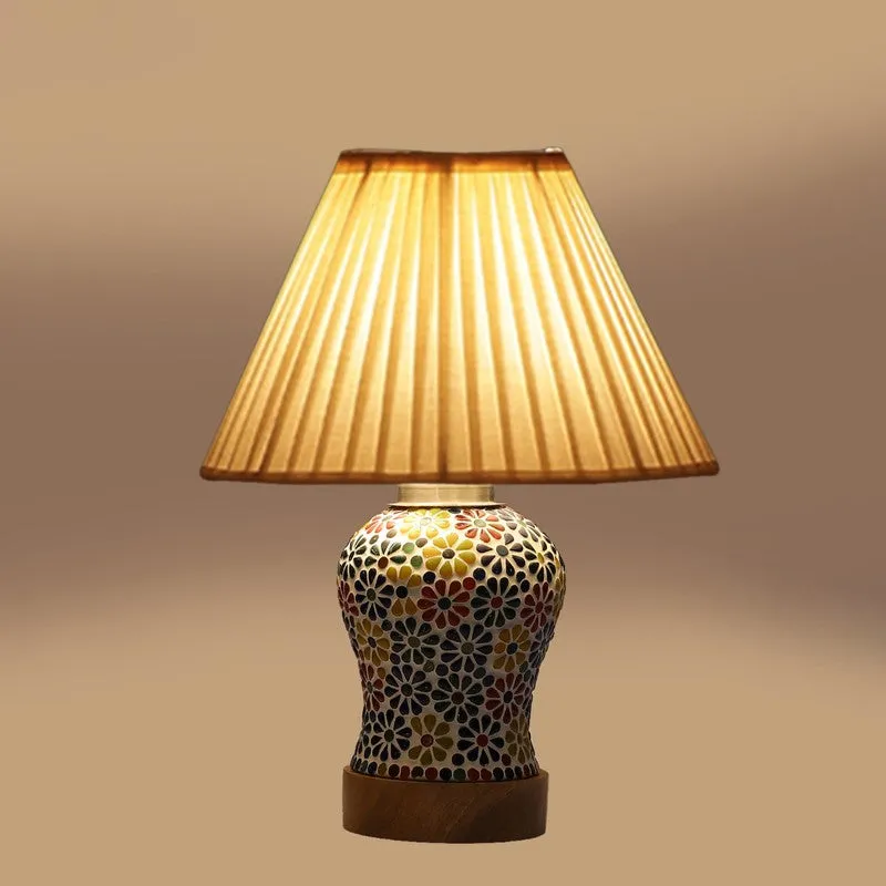 Aurelia Pleatra Wooden Table Lamp - Multicolor media 7
