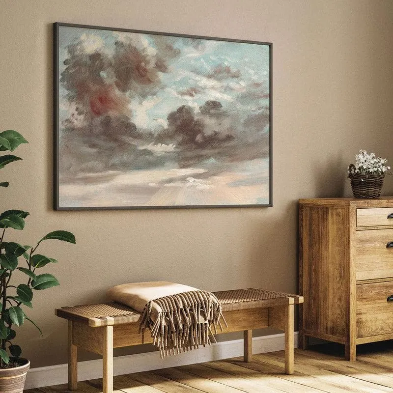 Cloudy Chroma Canvas Wall Painting - Black Frame media 5