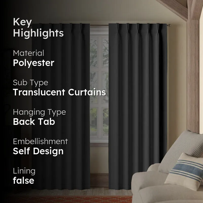 Imora Double Pinch Pleat Medium Width Curtain - Dark Grey media 2