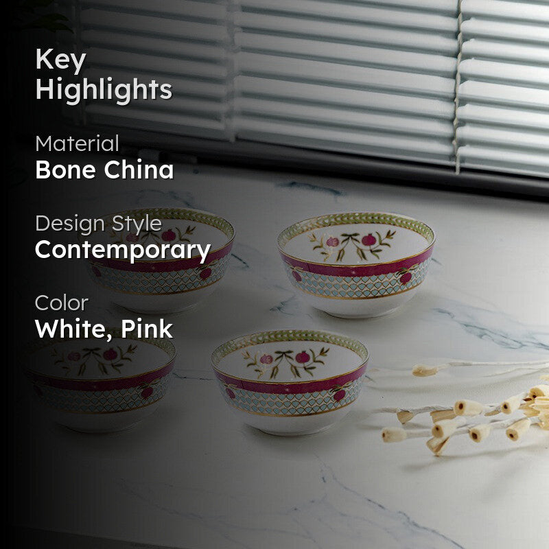 Pom Passion 24K Gold Plated Bowls(200 mL Each)  - Set Of Four media 2