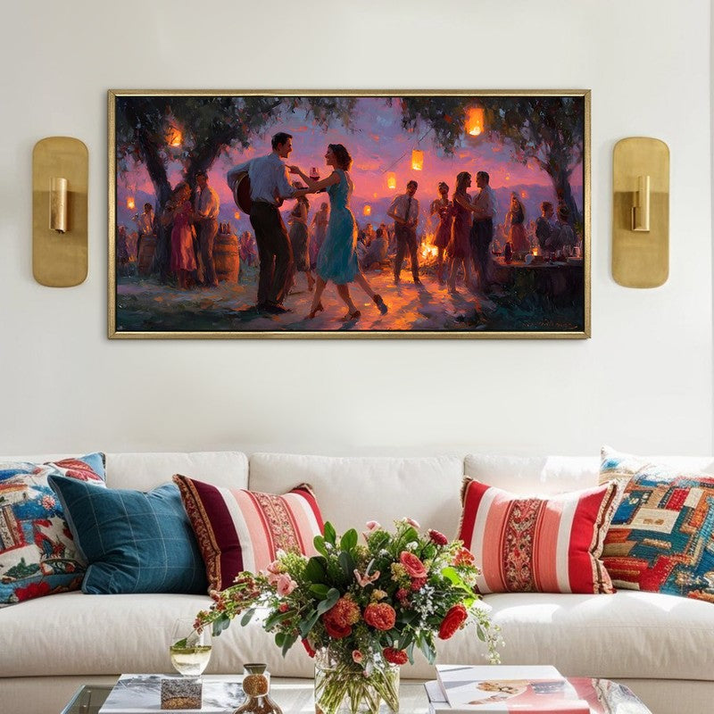 Moonlit Revelry Canvas Wall Painting With Frame