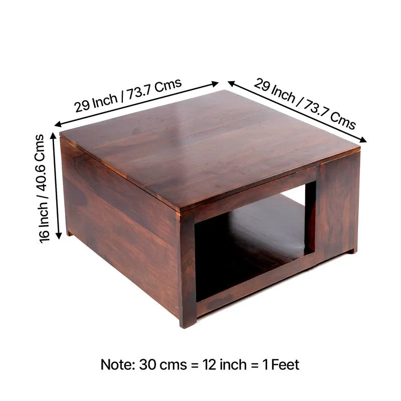 Brixon Sheesham Wooden Center Table - Brown media 10