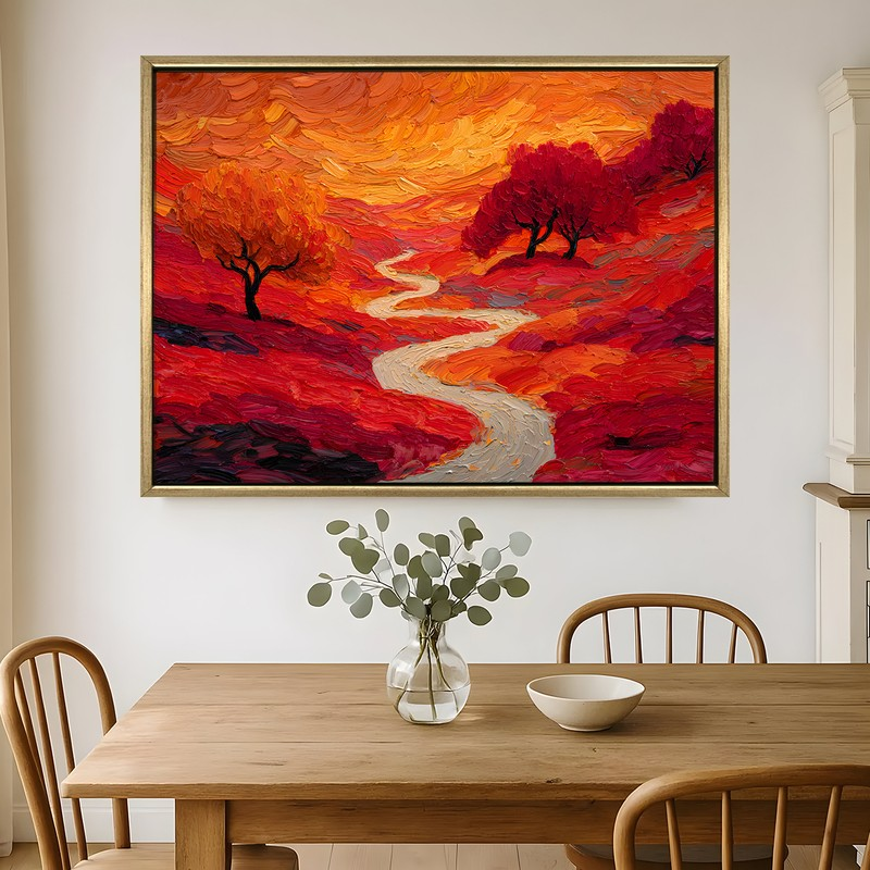 Autumn Reverie Canvas Wall Painting With Frame