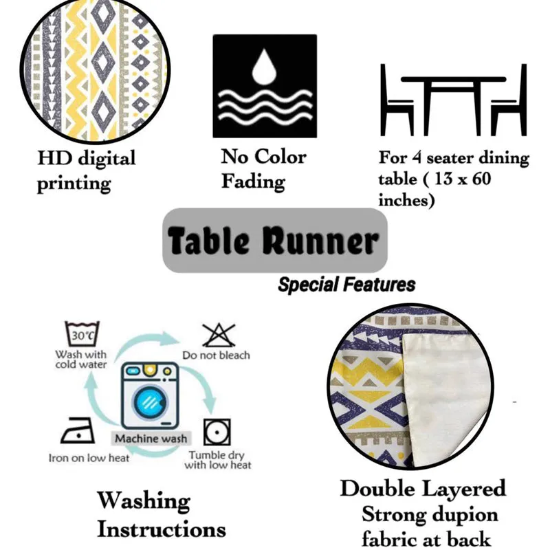 Leta Poly Canvas Table Runner media 8
