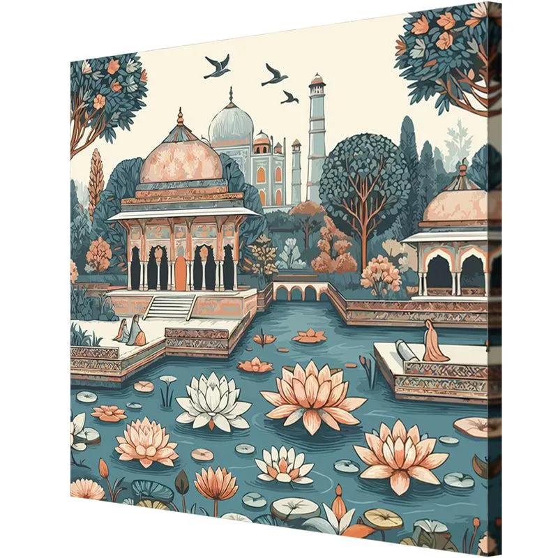 Mughal Artistic Mahal Wall Painting media 5