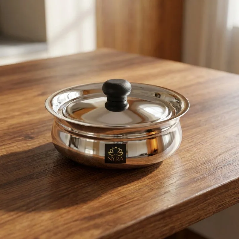 Stevora Stainless Steel Handi with Lid - 600 mL media 3