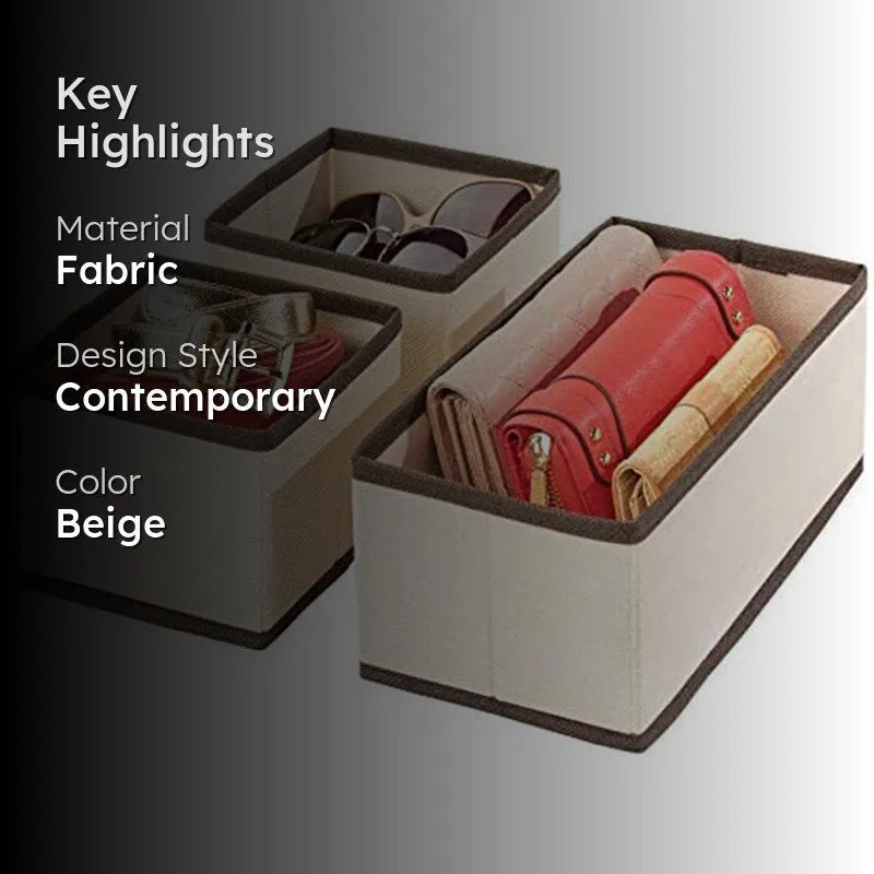 Jules Cloth Organizer (Beige) - Set Of Three media 2