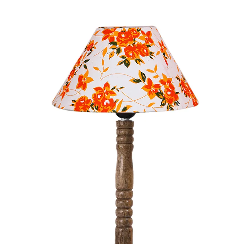 Garden Lights Table Lamp With Carved Wooden Base - Multicolor media 5