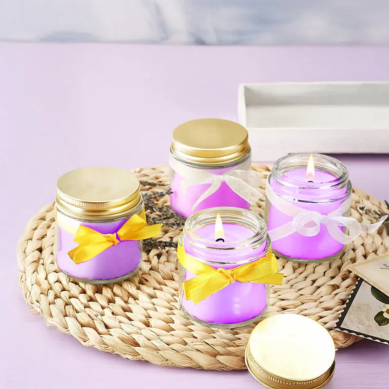 Geode Scented Candle (Lavender/Pink) - Set Of Four media 3
