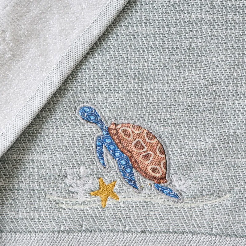 Nautical Applique Bamboo Cotton Hand Towels with Canvas Box - Set Of Three media 9