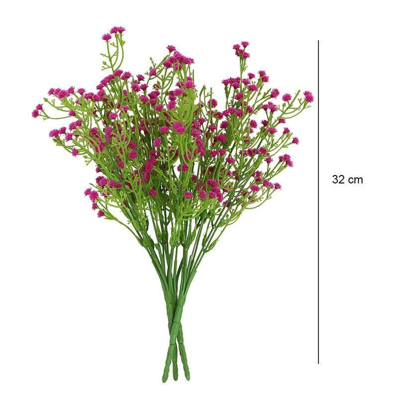 Faux Gypsophila Floral Bunch (Dark Pink) - Set Of Two media 5