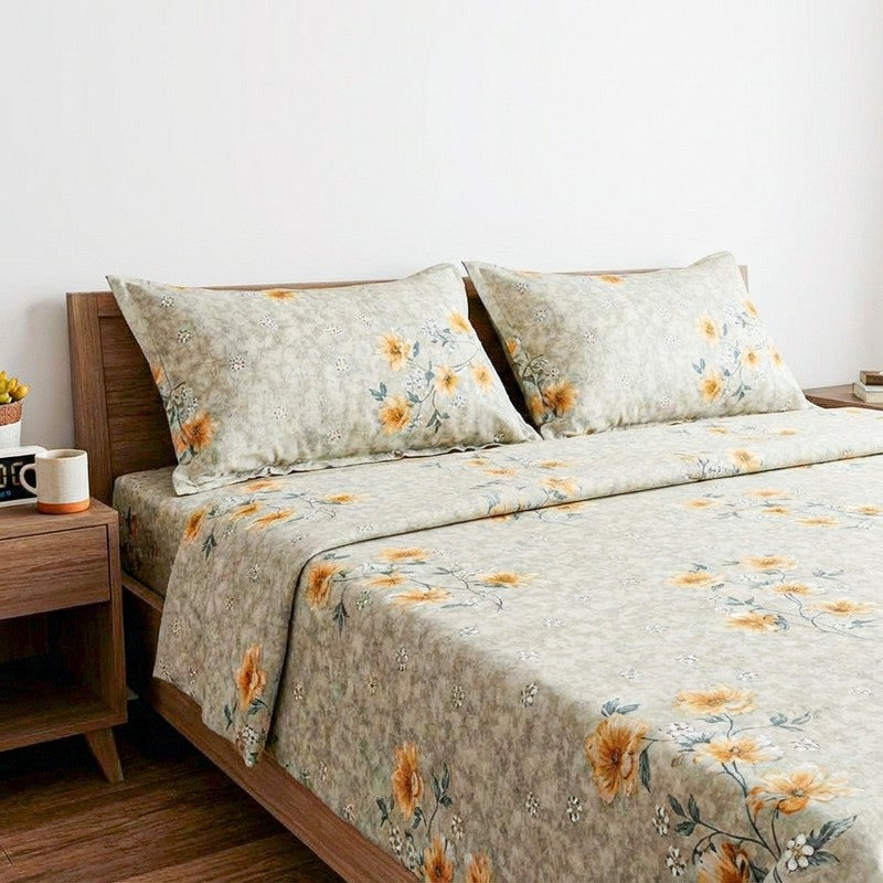 Floral Candy Cotton Bedsheet - 170 TC media 3