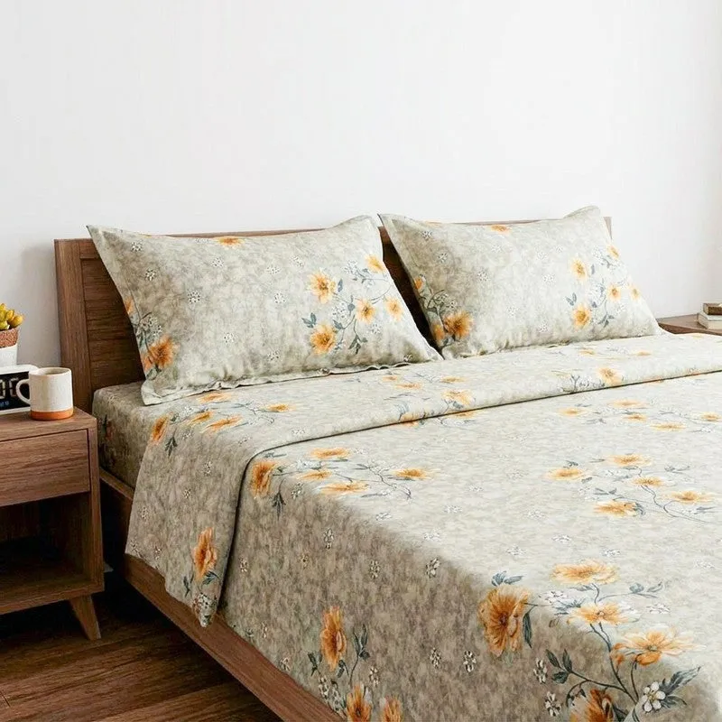Floral Candy Cotton Bedsheet - 170 TC media 3