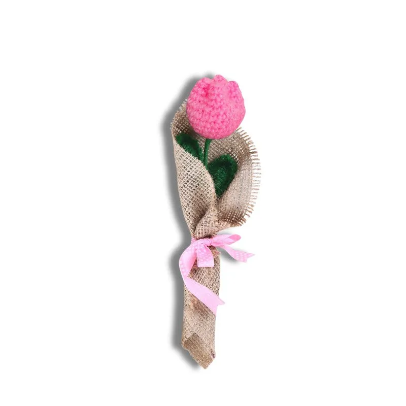 Crochet Handmade Tulip Bouquet - Pink media 4