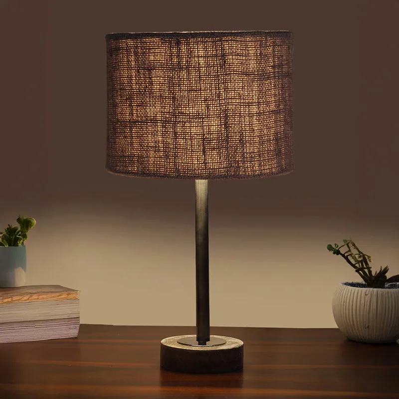 Sienna I Rodin Wooden Table Lamp - Grey,Silver,White media 1