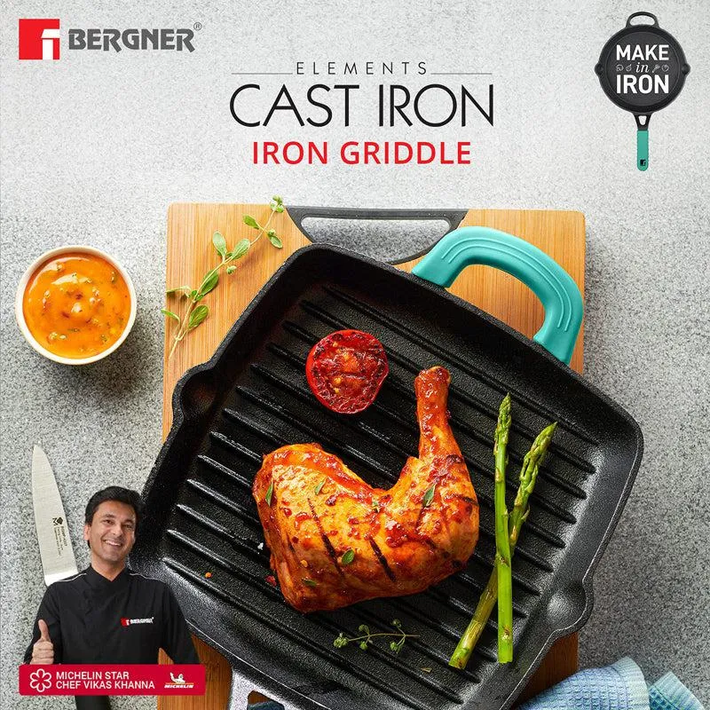 Bergner Induction Safe Grill Pan (Green) - 11 Inches media 3