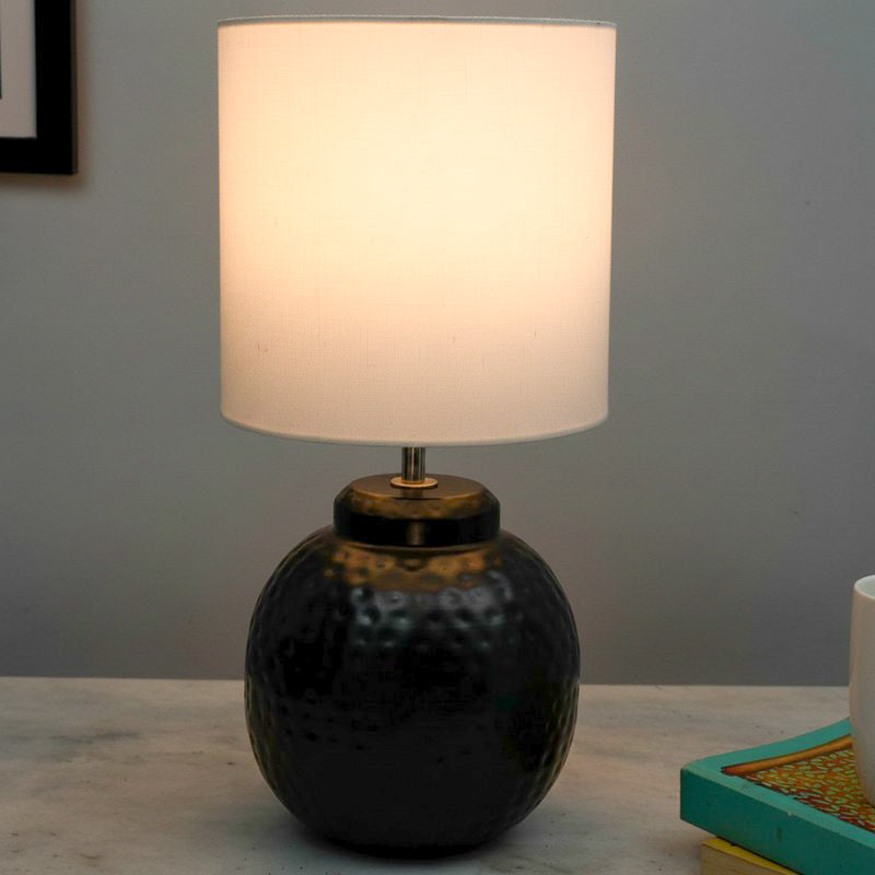Marie Pastha Fabric Table Lamp - White,Black