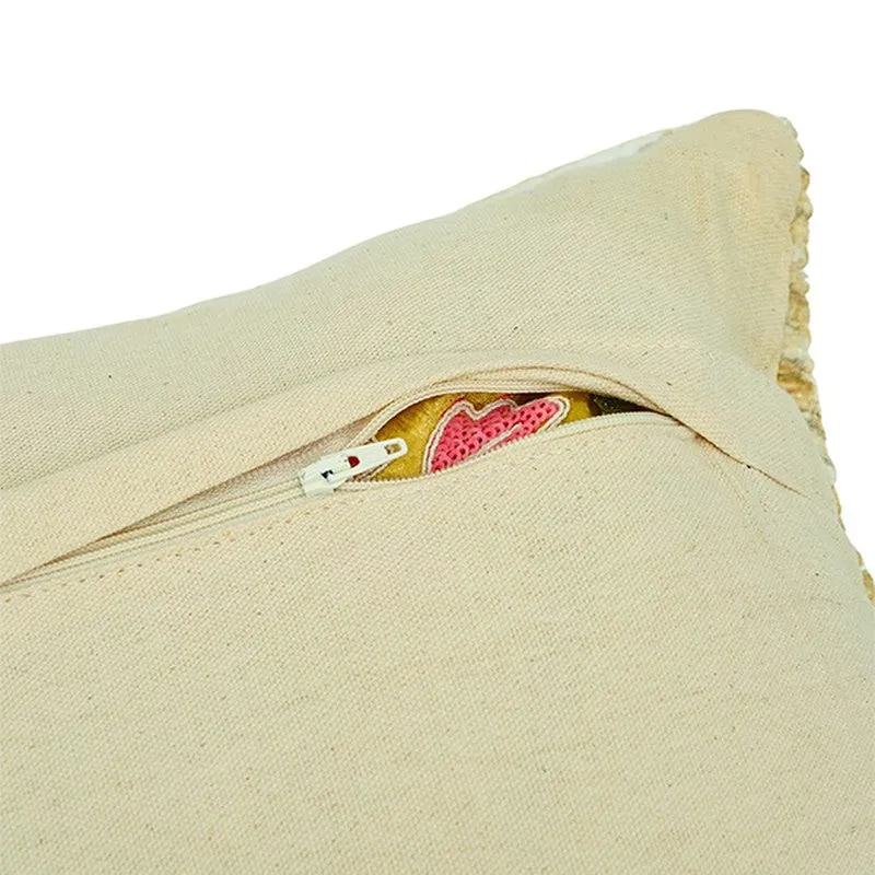 PetalReverie Cushion Cover (Gold) - Set Of Five media 7