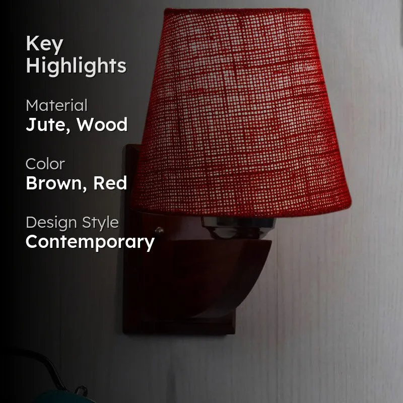 Berry Conical Wooden Wall Lamp media 2