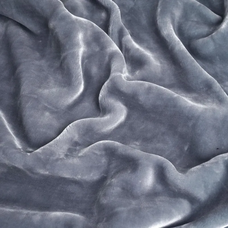 Singu Polyester Solid Blanket - Beige,Grey media 5