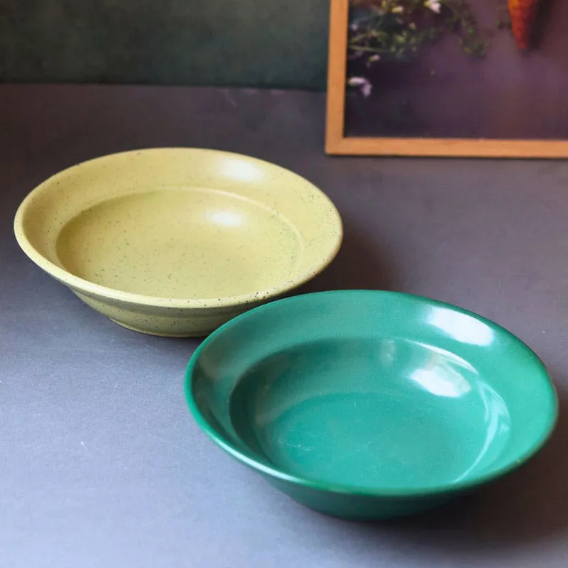 Luna Pasta Plate (Sea Green & Army Green) - Set of Two media 3