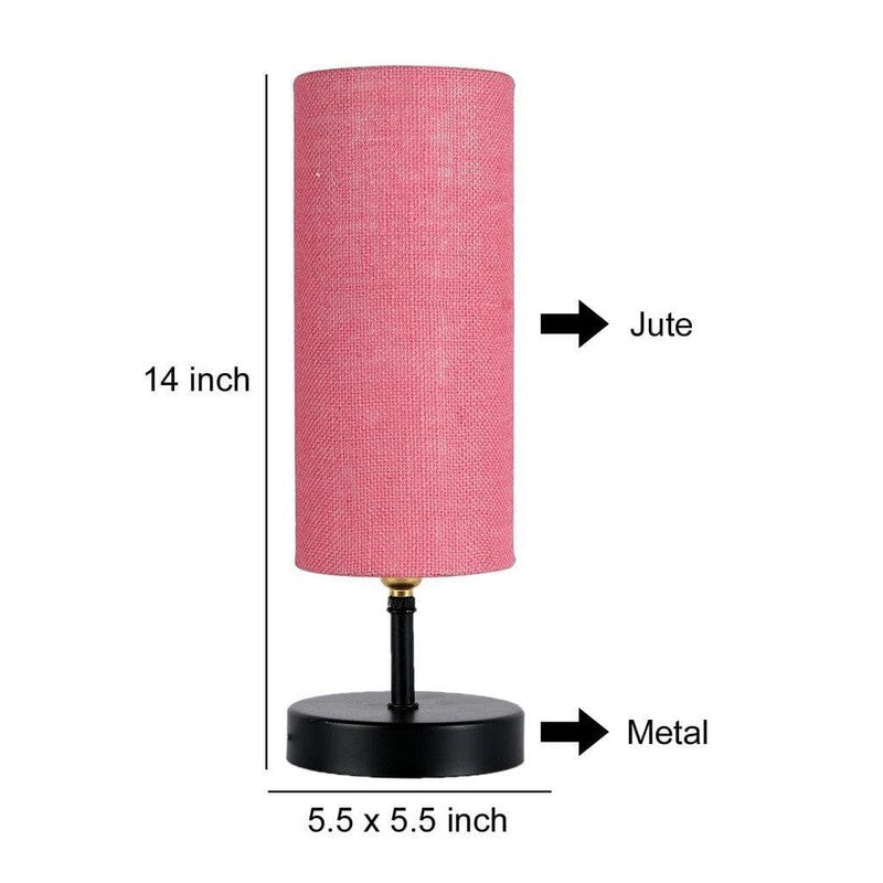 Mini Magic Jute Table Lamp - Pink,Black media 8