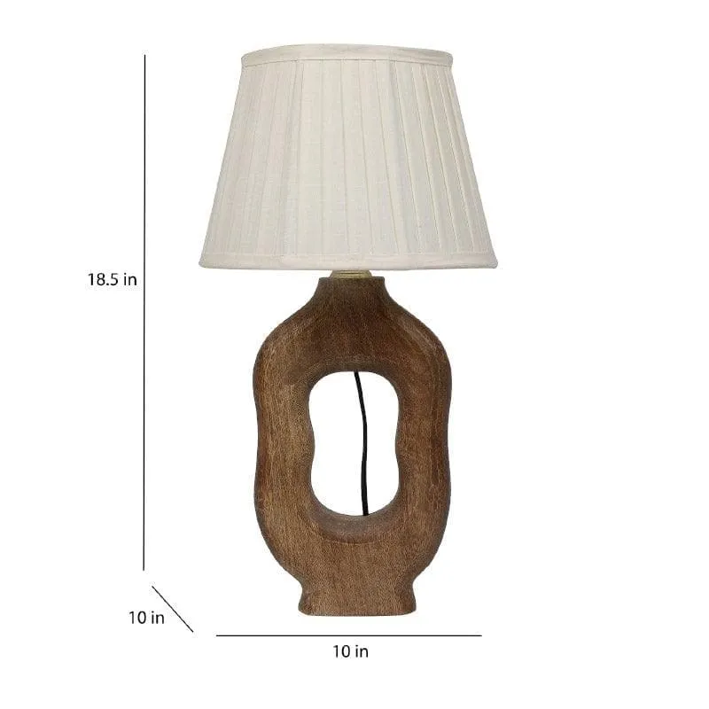 Vesara Tissle Fabric Table Lamp - White,Brown media 5