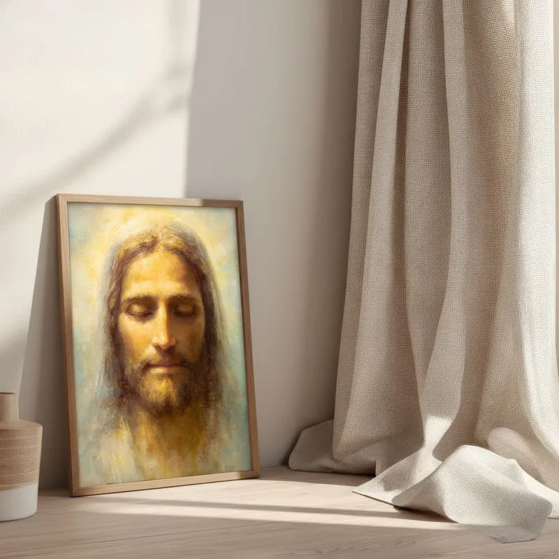 Anointed Beauty Archival Paper Wall Painting With Brown Frame media 3