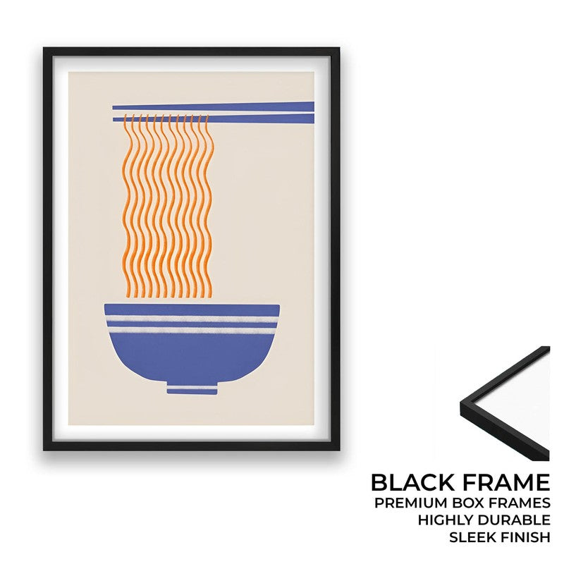 Fiery Blue Archival Canvas Wall Art - Black media 8