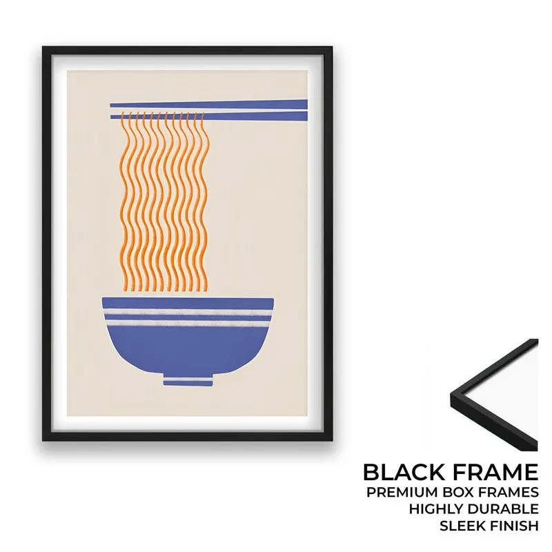 Fiery Blue Archival Canvas Wall Art - Black media 8