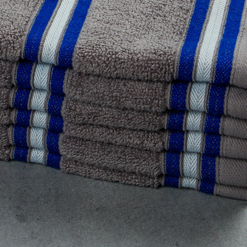 Nautica Dove Dual Cotton Hand Towel (Grey) - Set Of Six media 5
