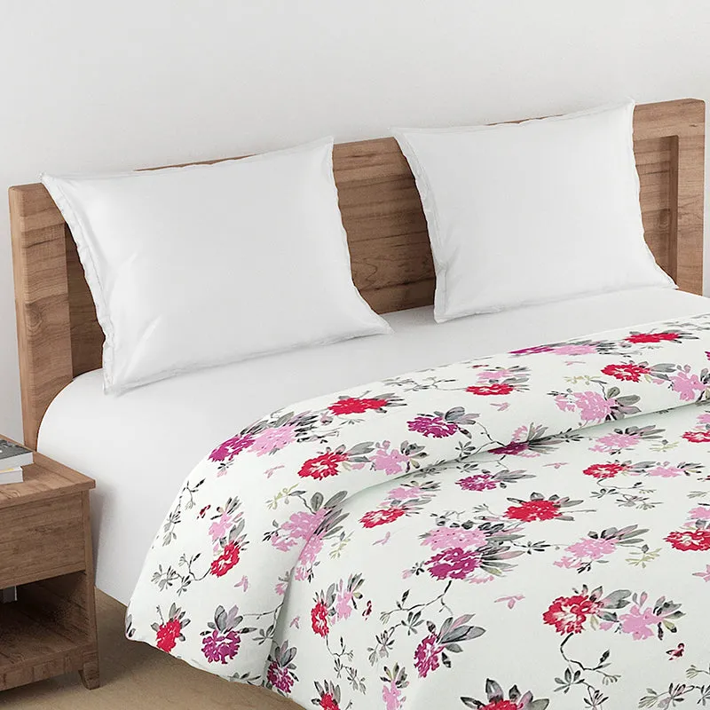 Swayam Ruvo Rosa Cotton Comforter (Red,Pink) - 150 GSM media 3
