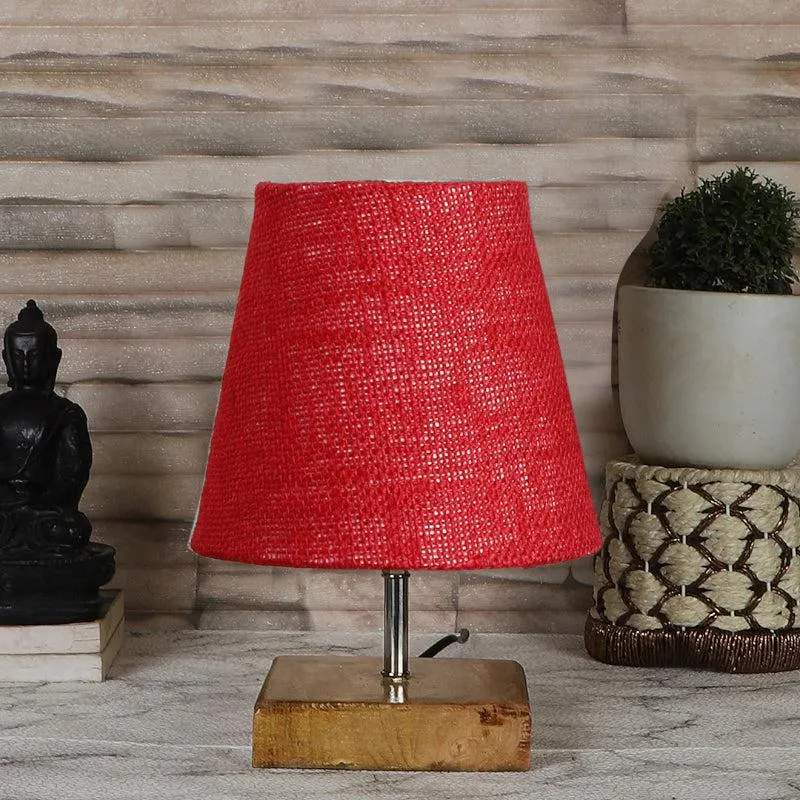 Tryda Jute Table Lamp - Maroon,Brown media 3