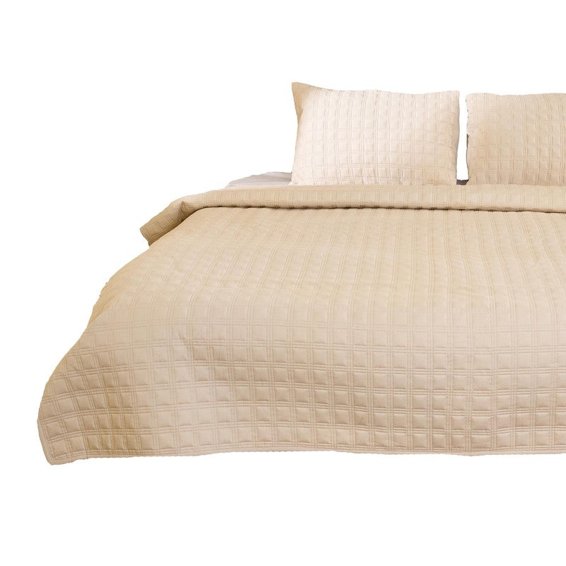 CozyCore Solid Cotton Comforter (Beige) - 200 GSM media 3