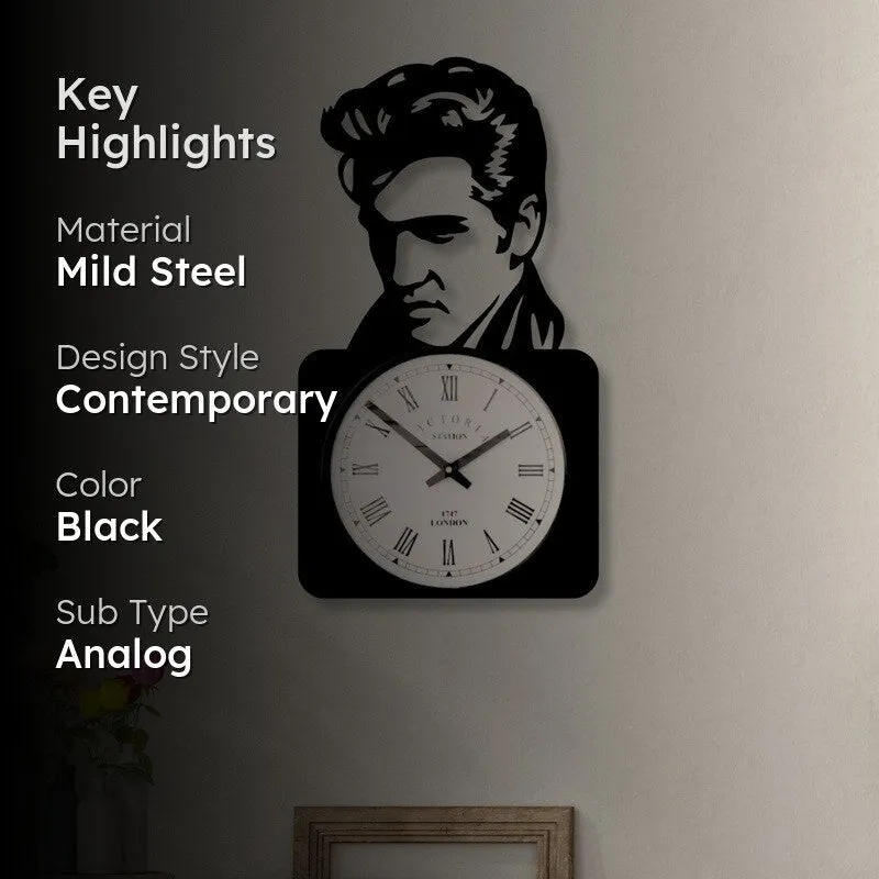 Retrotime Steel Analog Wall Clock - Black media 2