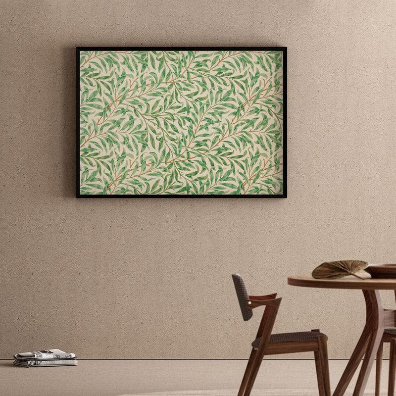 Vineyard Mural By William Morris - Black Frame
