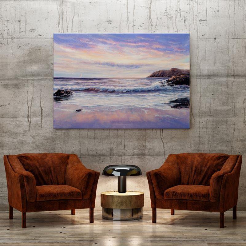 Tranquil Ocean Sunset Canvas Wall Painting