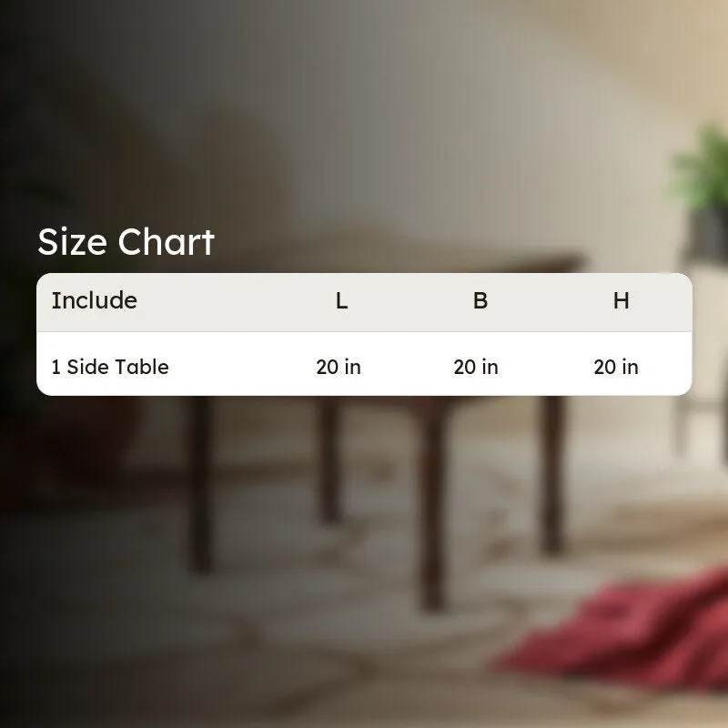 Yuge III Teak Wood Side Table media 7