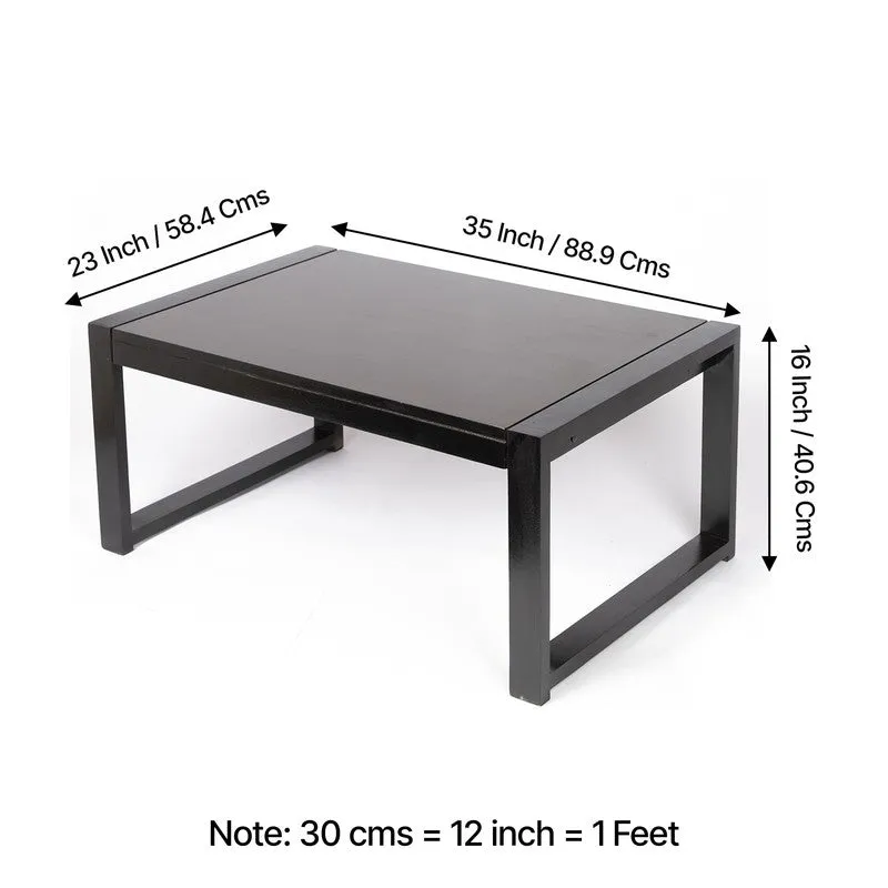 Yynex Sheesham Wooden Center Table - Black media 8