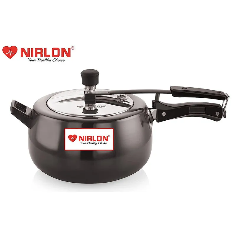 Nirlon Hard Aluminum Anodized Pressure Cooker - 5000 mL/ 7 Inches media 7