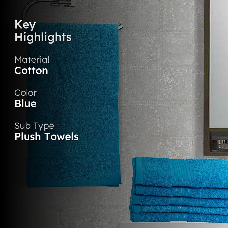 Eva Quick Dry Hand Towel (Blue) - Set Of Six media 2