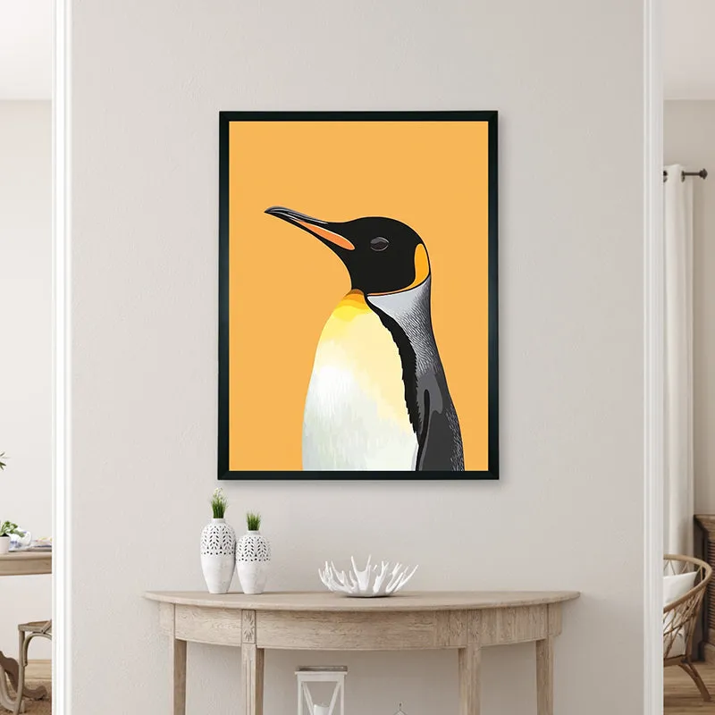 Solitary Penguin Wall Art With Resin Frame media 4