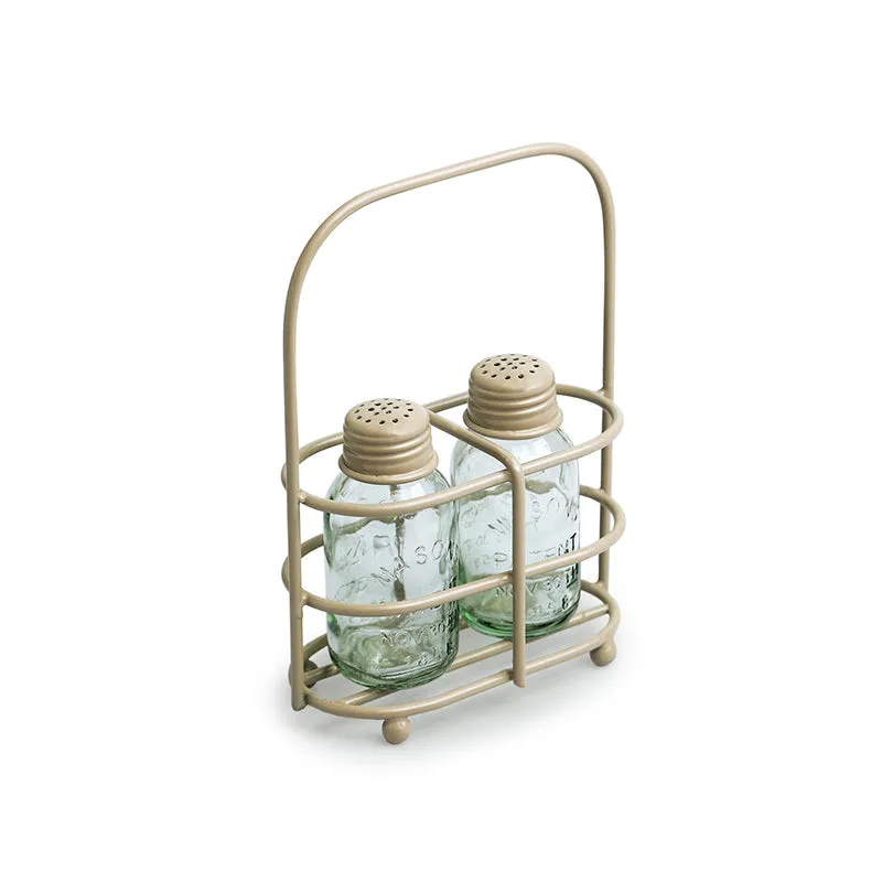 Pipero Salt & Pepper Shaker With Iron Holder (60 mL) - Three Piece Set media 4