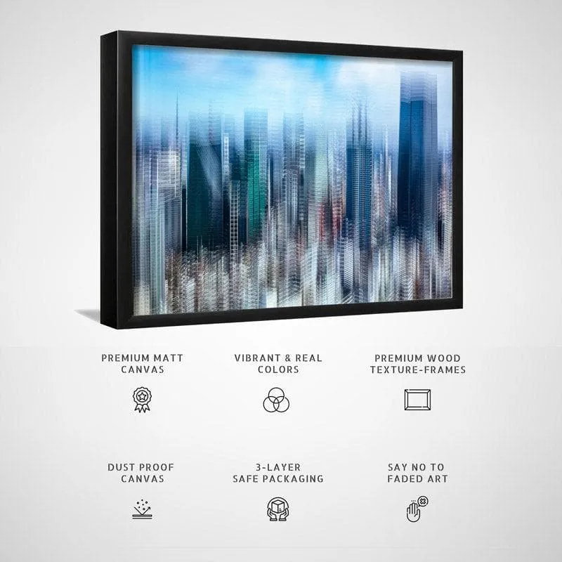 Tokyo Layers Canvas Wall Painting - Black Frame media 5