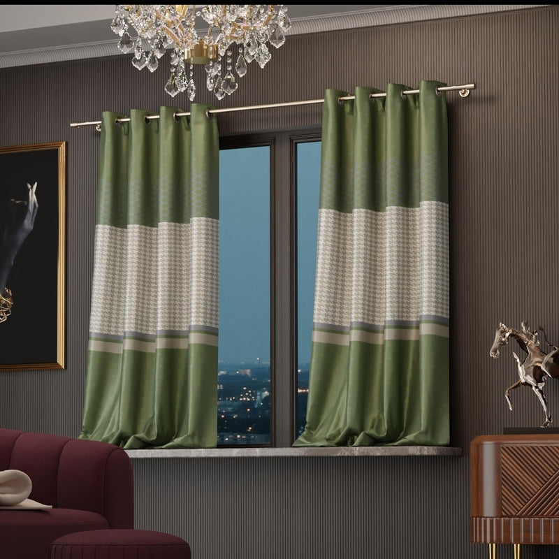Majestic Meadow Satin Curtain - Set of Two