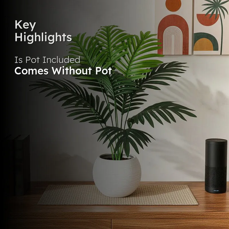 Faux Areca Laceolata Plant without Pot - 55 Cms media 2