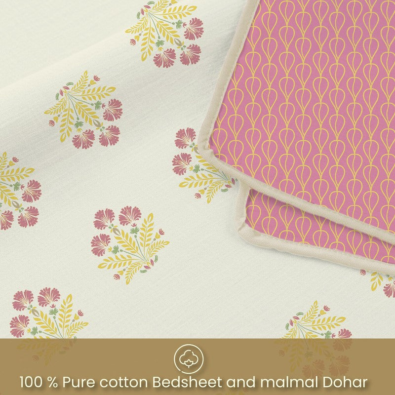 Urban Space Ethnic Yellow Cotton Bedding Set (200 TC) - Four Piece Set media 9