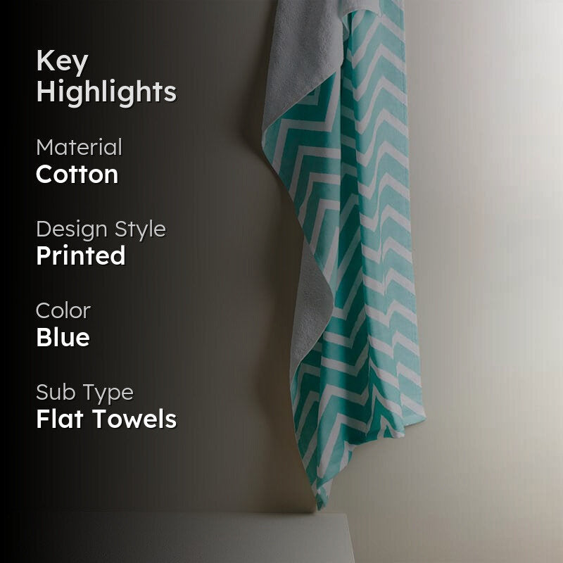 Chevron Cotton Terry Bath Towel media 2